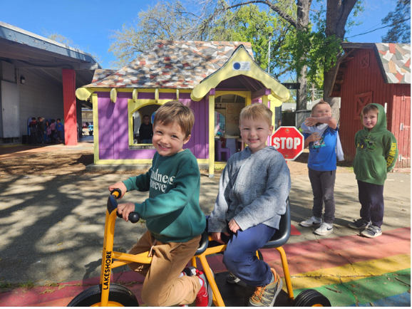kids on trikes
